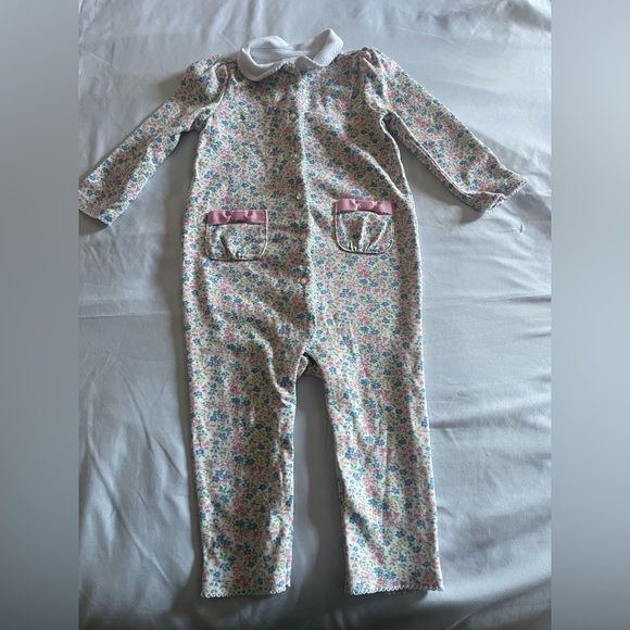 Ralph Lauren Pastel Floral Baby Romper One Piece - Picture 1 of 7